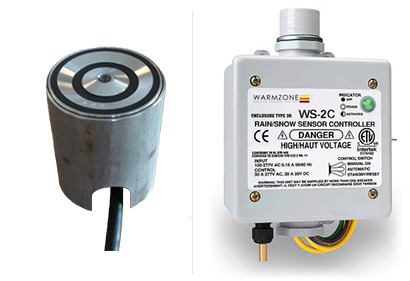 Snow sensors for an automated snow melting system.