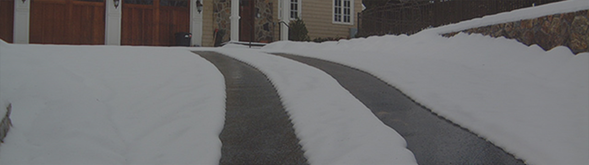 Radiant driveway heating banner.