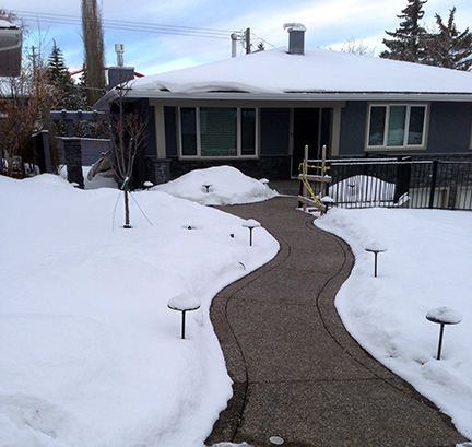 A heated walkway.